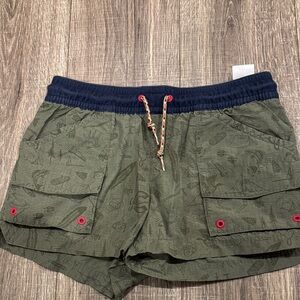 Columbia Olive Shorts with Navy waist size S